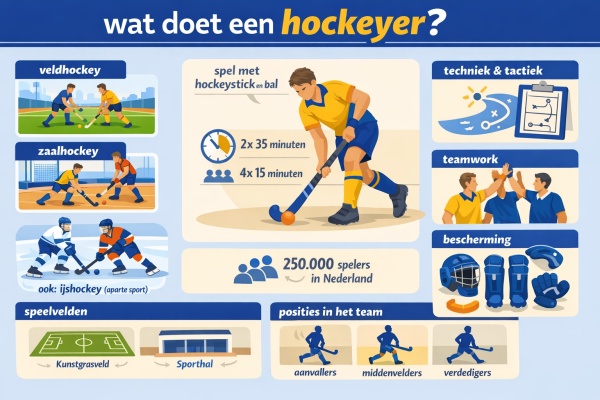 Alles over het beroep hockeyer Wat doet een hockeyer